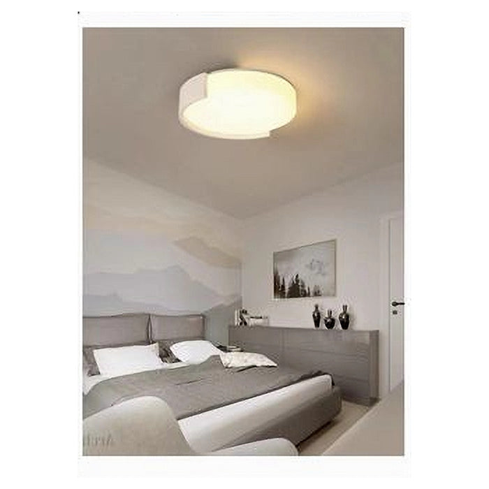 Trade Shop - Plafoniera Led 24 W Cerchio Bianco Moderno Da Soffitto Tonda Luce Naturale 50095         