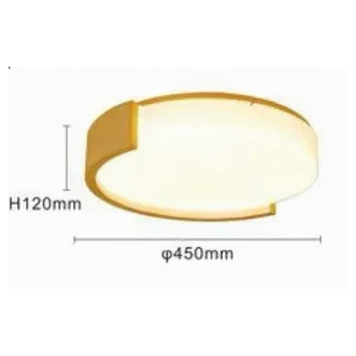 Trade Shop - Plafoniera Led 24 W Cerchio Oro Design Moderno Soffitto Tonda Luce Fredda 50125         