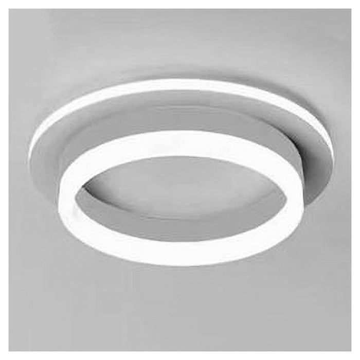 Trade Shop - Plafoniera Led 27w Tonda Cerchio Bianco Moderno Lampadario Soffitto Luce Fredda 50490         