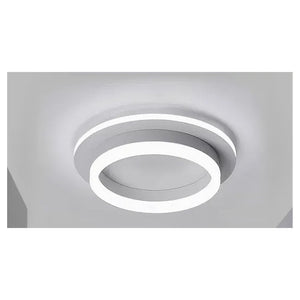 Trade Shop - Plafoniera Led 27w Tonda Cerchio Bianco Moderno Lampadario Soffitto Luce Fredda 50490         