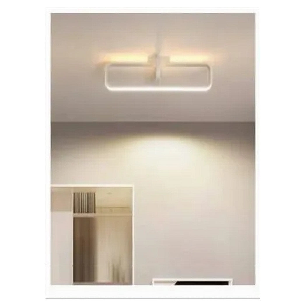 Trade Shop - Plafoniera Led 32 W Rettangolare Bianco Design Moderno Lampadario Soffitto 50217         