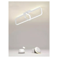 Trade Shop - Plafoniera Led 32 W Rettangolare Bianco Design Moderno Lampadario Soffitto 50217         