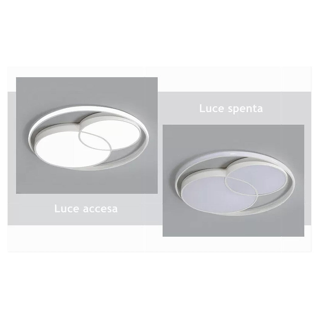 Trade Shop - Plafoniera Led 36 W Cerchio Bianco Moderno Da Soffitto Tonda Luce Naturale 71431         