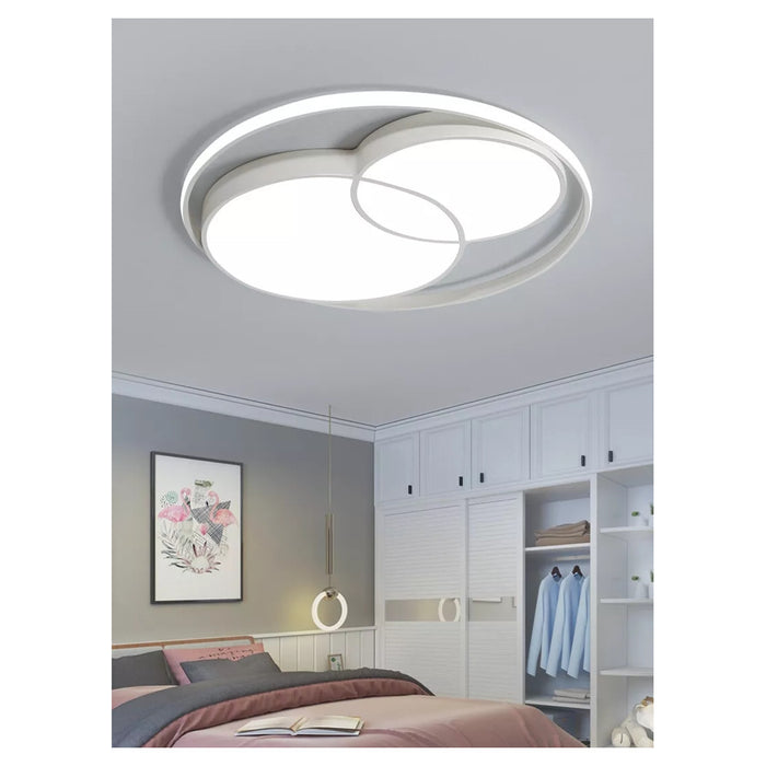 Trade Shop - Plafoniera Led 36 W Cerchio Bianco Moderno Da Soffitto Tonda Luce Naturale 71431         