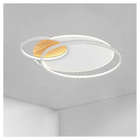 Trade Shop - Plafoniera Led 38 W Cerchi Bianco Lampadario Soffitto Moderno Luce Fredda 70845         