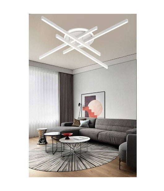 Plafoniera Led 45 W Bianca Da Soffitto Lampadario Luce 6500k 4000k 3000k Pn-21b  -bianco Naturale      -