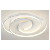 Trade Shop - Plafoniera Led 45w Cerchio Spirale Vortice Bianco Lampadario Soffitto Luce 4000k 70593         