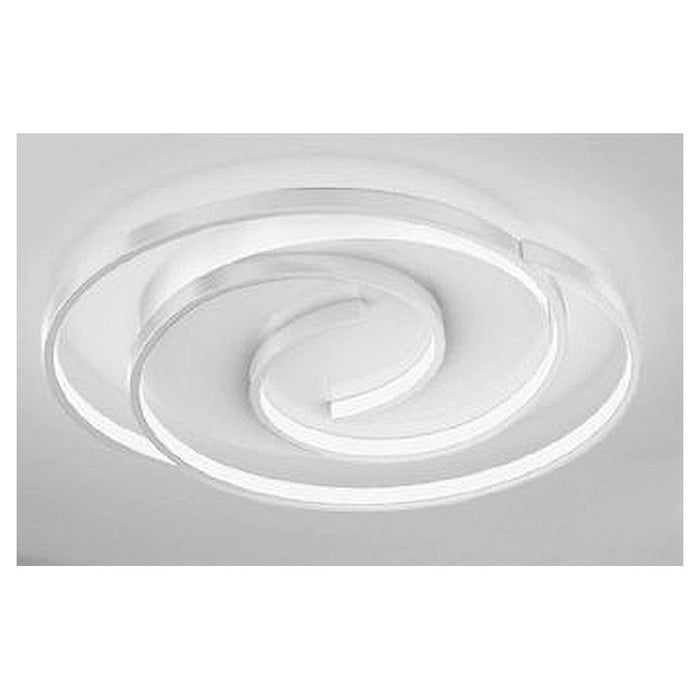 Trade Shop - Plafoniera Led 45w Cerchio Spirale Vortice Bianco Lampadario Soffitto Luce 6500k 70609         