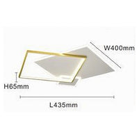 Trade Shop - Plafoniera Led 46watt Quadrato Oro Moderno Lampadario Soffitto Luce Bianco 71486         