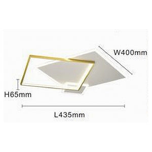 Trade Shop - Plafoniera Led 46watt Quadrato Oro Moderno Lampadario Soffitto Luce Bianco 71486         