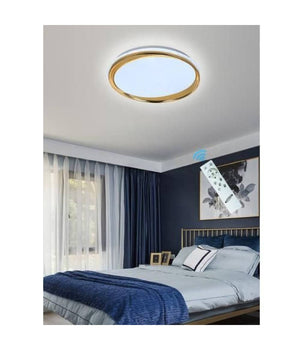 Plafoniera Led 48 W Oro Dimmerabile In Metallo Acrilico Luce 4000k 6500k C1         