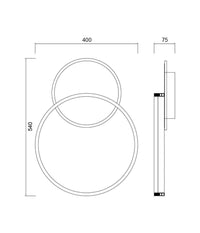 Plafoniera Led 51 W Cct Da 3000k A 6500k Dimmerabile Cerchi Luce Soffitto Parete         