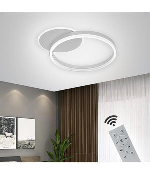 Plafoniera Led 51 W Cct Da 3000k A 6500k Dimmerabile Cerchi Luce Soffitto Parete         