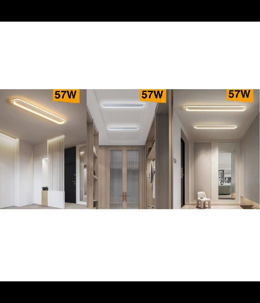 Plafoniera Led 57 W Lampada Soffitto Design Moderno Luce 4000k 3000k 6500k C43b         