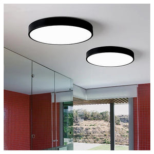 Trade Shop - Plafoniera Led 70w Rotonda Lampada Da Soffitto Nero Lampadario Luce Fredda 02591         