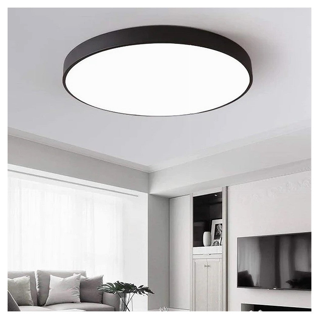 Trade Shop - Plafoniera Led 70w Rotonda Lampada Da Soffitto Nero Lampadario Luce Fredda 02591         