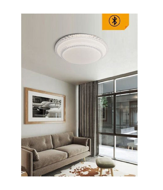 Plafoniera Led Bt 60w Rotonda Lampadario Soffitto Cct Luce 3000k-6500k Pn-12-3c         