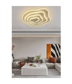 Plafoniera Led Effetto Ondulato Da Soffitto 59watt Luce 6500k 4000k 3000k Pn-28b  -bianco Caldo      -