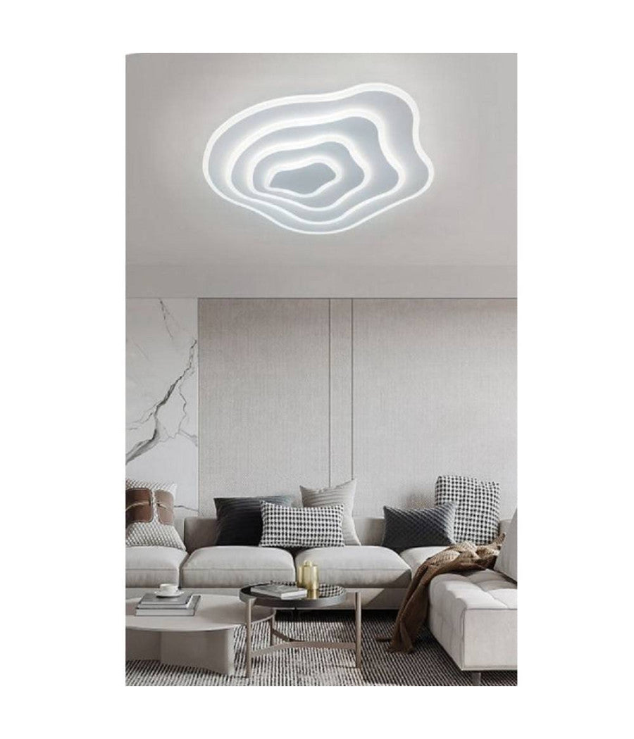 Plafoniera Led Effetto Ondulato Da Soffitto 59watt Luce 6500k 4000k 3000k Pn-28b         