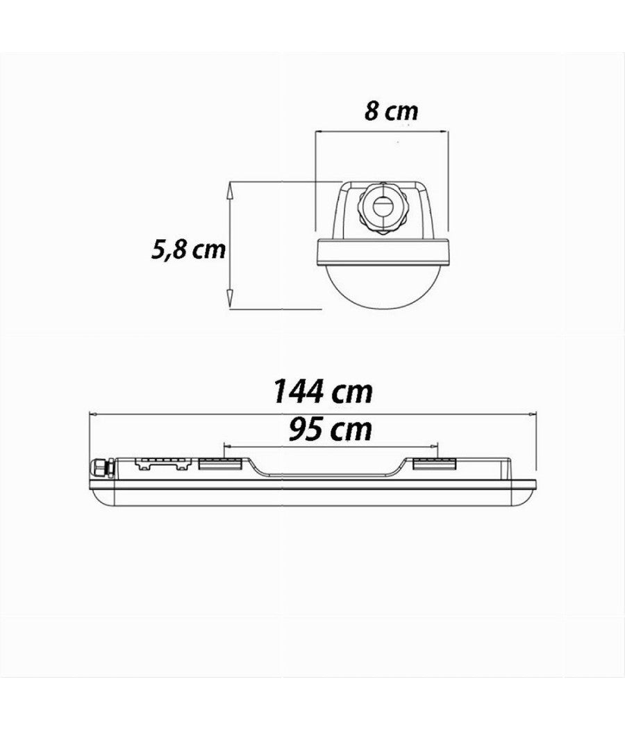 Plafoniera Led Esterno Neon Tubo 48 W 150 Cm Impermeabile Ip65 Luce Fredda Lg-15         