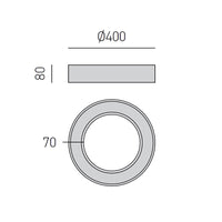 Plafoniera led gea luce flor pp oro 2200lm 3000°k lampada soffitto classica