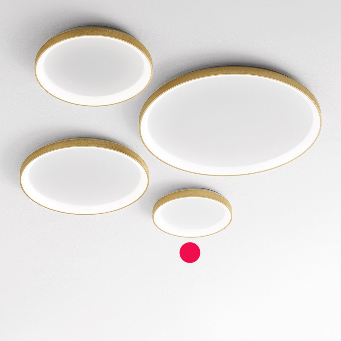 Plafoniera led gea luce krizia pp o 30w 3000k alluminio oro lampada soffitto