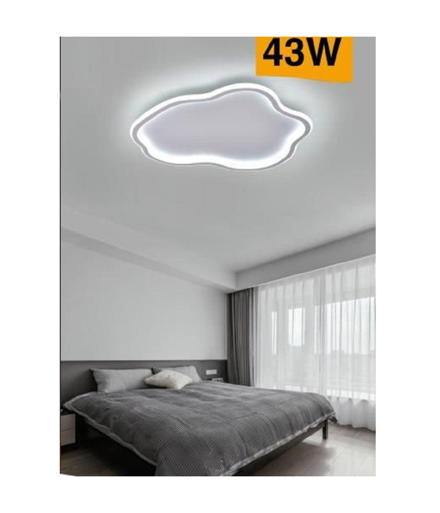 Plafoniera Led Lampada Soffitto Moderna Ondulata Luce Fredda Naturale Calda C48         