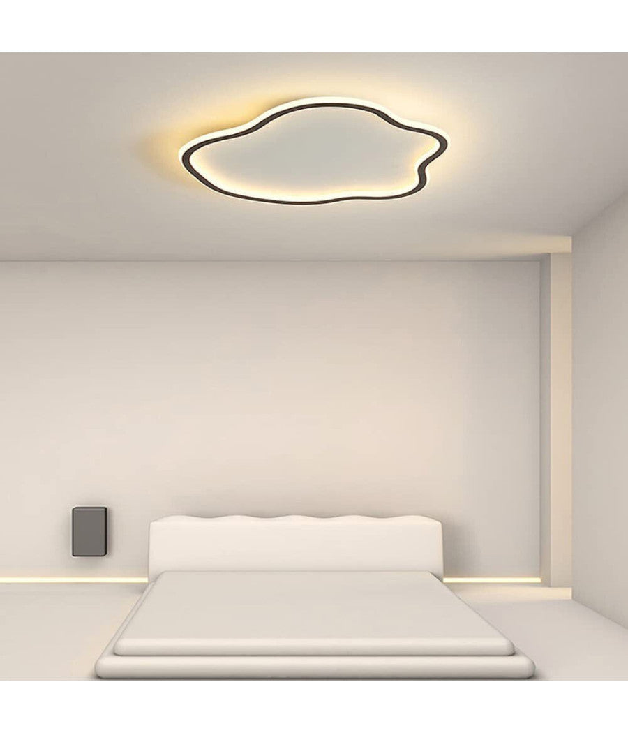 Plafoniera Led Lampada Soffitto Moderna Ondulata Luce Fredda Naturale Calda C48         