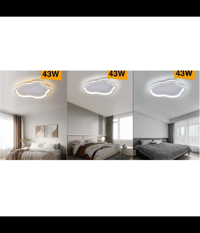 Plafoniera Led Lampada Soffitto Moderna Ondulata Luce Fredda Naturale Calda C48         