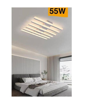 Plafoniera Led Moderna 55 Watt Finitura Bianca Luce Naturale Fredda Calda C47-b  -bianco Caldo      -