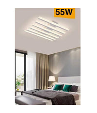 Plafoniera Led Moderna 55 Watt Finitura Bianca Luce Naturale Fredda Calda C47-b  -bianco Naturale      -