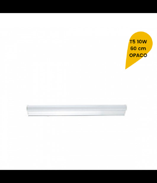 Plafoniera Led Neon T5 Sotto Pensile Tubo Vetro Opaco 10 Watt 60 Cm T5-60  -bianco Naturale      -