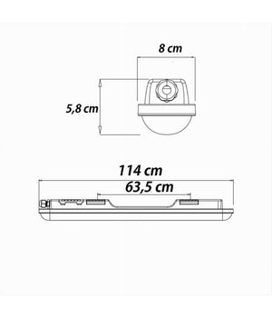 Plafoniera Led Per Esterno Neon Tubo 36w 120cm Impermeabile Ip65 Luce 6500k Lg-12         