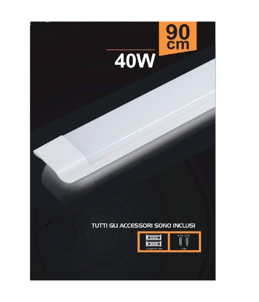 Plafoniera Led Slim 40 W 90 Cm Sottopensile Ripiani Luce Calda Fredda Naturale         