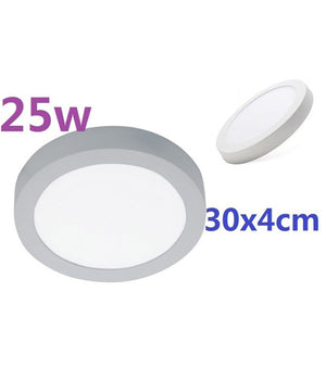 Plafoniera Led Soffitto Lampade Quadrato 150 Led 25w Resa 250w Luce Bianca  -bianco Caldo  Tondo    -