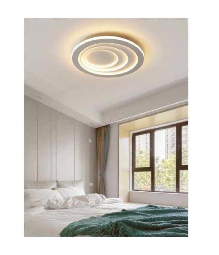 Plafoniera Luce Led 70w Rotonda Cerchio Bianco Lampadario Soffitto Piatta Pn-08         