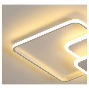 Trade Shop - Plafoniera Luce Naturale Led Quadrata 50w Lampadario A Soffitto Oro Moderno 50071         