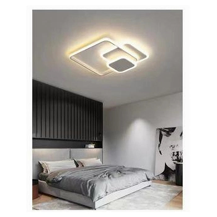 Trade Shop - Plafoniera Luce Naturale Led Quadrata 50w Lampadario Soffitto Bianco Moderno 50057         