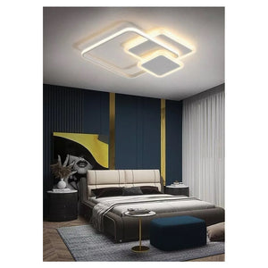 Trade Shop - Plafoniera Luce Naturale Led Quadrata 50w Lampadario Soffitto Bianco Moderno 50057         