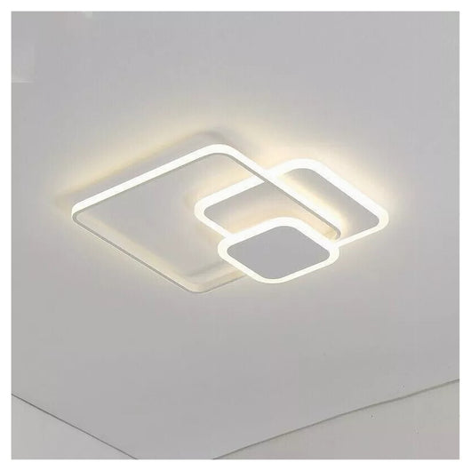 Trade Shop - Plafoniera Luce Naturale Led Quadrata 50w Lampadario Soffitto Bianco Moderno 50057         