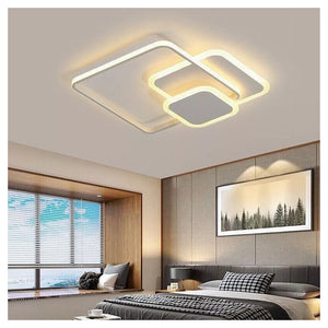 Trade Shop - Plafoniera Luce Naturale Led Quadrata 50w Lampadario Soffitto Bianco Moderno 50057         