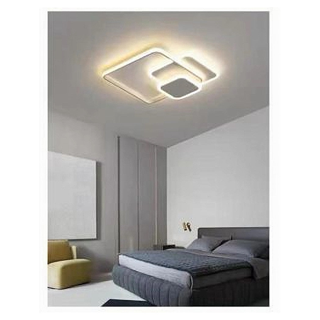 Trade Shop - Plafoniera Luce Naturale Led Quadrata 50w Lampadario Soffitto Bianco Moderno 50057         