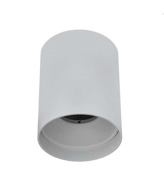 Plafoniera Moderna Faretto Cilindro Esterno Da Soffitto Attacco Gu10 Luce 230v  Bianco       