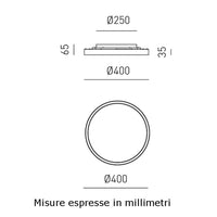 Plafoniera moderna gea luce aela pp b led alluminio metacrilato lampada soffitto