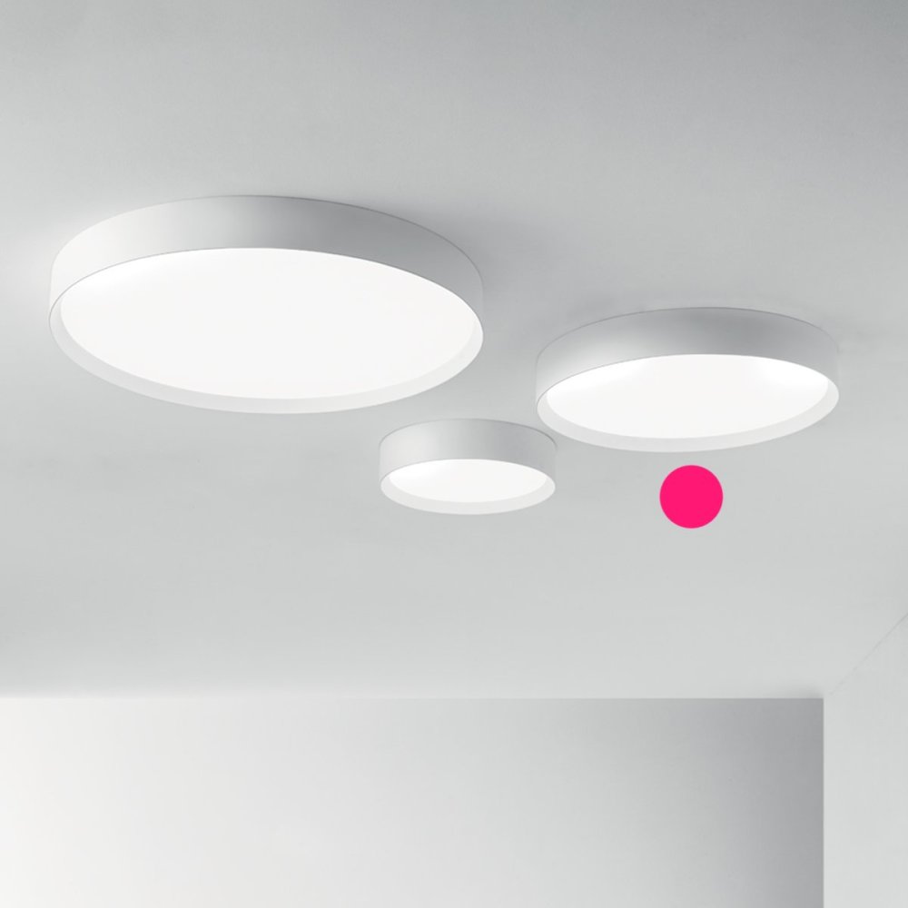 Plafoniera moderna gea luce ava pm b led alluminio metacrilato lampada soffitto