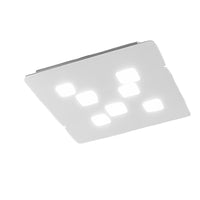 Plafoniera moderna gea luce giselle pg gx53 led alluminio lampada soffitto, finitura metallo bianco