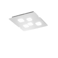 Plafoniera moderna gea luce giselle pm gx53 led alluminio lampada soffitto, finitura metallo bianco