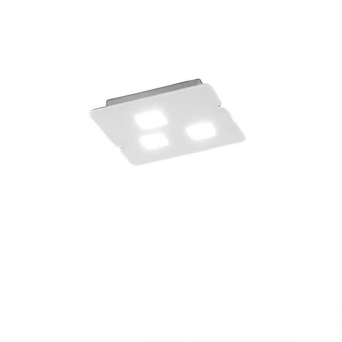 Plafoniera moderna gea luce giselle pp gx53 led alluminio lampada soffitto, finitura metallo bianco