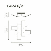 Plafoniera moderna gea luce lara pp e27 led vetro lampada soffitto, vetro foglia oro