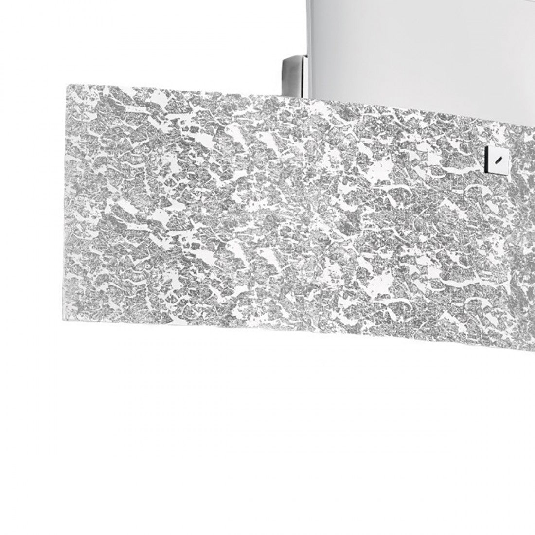 Plafoniera moderna gea luce lara pp e27 led vetro lampada soffitto, vetro foglia argento